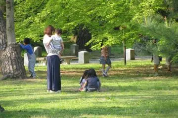 Families come to rest in the park