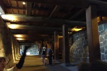 A rare architecture design is this underground passage that leads to the main courtyard where the castle keep is. It is constructed with huge Japanese zelkova trees. It was also used as a place to accept important guests before presenting the castle.