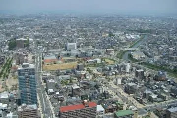 The central part of Hamamatsu is spacious