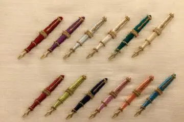 For men, fountain pens in birthstone colors can be embroidered.