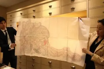 ... is first diagrammed on a large sheet of paper in fine detail.