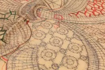 Tiny marks indicate the direction of the stitches.