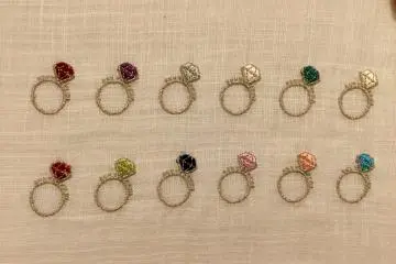 Birthstones can be embroidered.