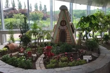 The indoor atrium area