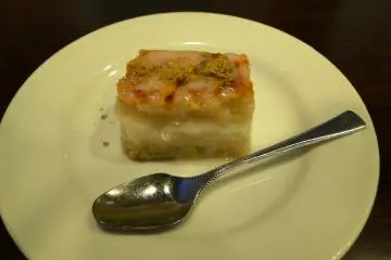 Basbusa, a hot semolina cake