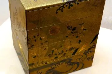 Boîtes couvertes d’or - Résidence de samouraïs Nomura-ke.