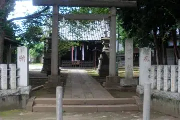 Torii gate entrance to Nakamura Hachiman Shrine