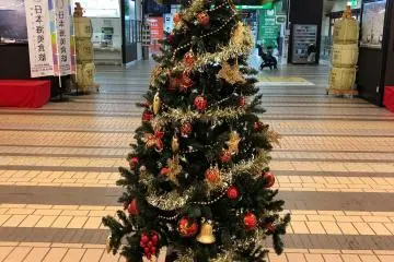 Echigo Yuzawa Station welcoming in Xmas