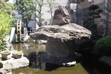 In front of the hotel