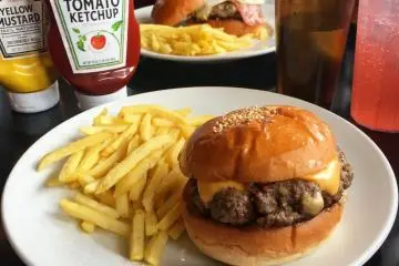 This place is full of diner grub, right down to the Heinz Ketchup and Mustard