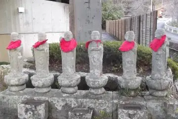 The Rokujizo (six guardian saint) statues by the gate