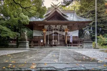 After ascending the riverbank you will come face to face with this shrine