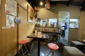 The decor is kitschy and cozy