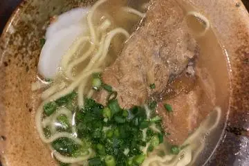 Soki soba, an Okinawan noodle soup is also available and excellent