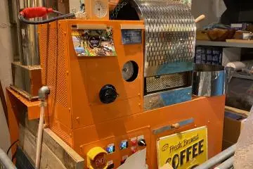 The coffee is roasted and ground on site