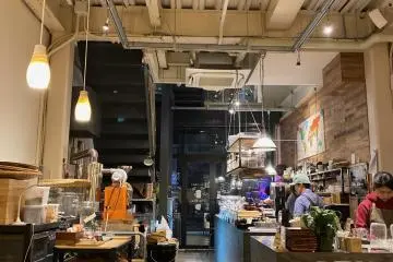 The decor is cozy and comfortable