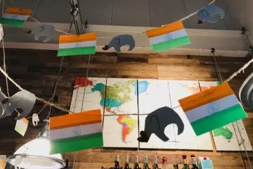 The decor is international