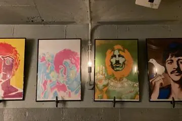 Beatles paraphernalia features prominently in the restaurant