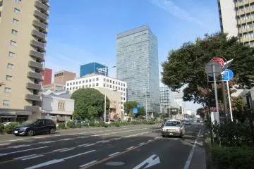 Wide streets of Sendai