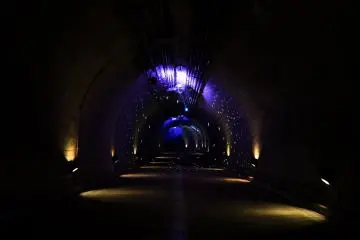 The tunnel will lead you on a wonderful light display