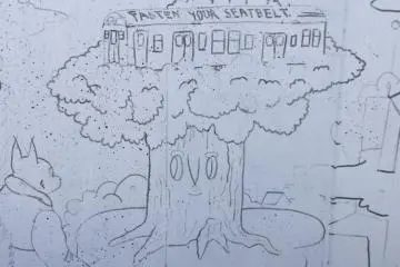 Murals by an internationartist in residence
