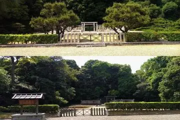 Top: Tomb of Emperor Itoku, Bottom: Tomb of Emperor Annei