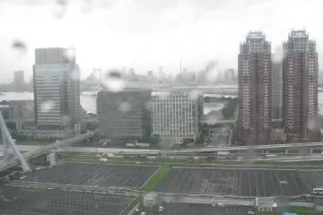Odaiba on a day of a typhoon