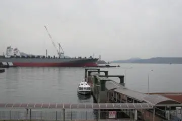Yamato Harbor on a rainy day