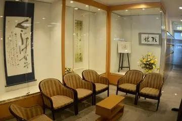 Hotel lobby waiting area