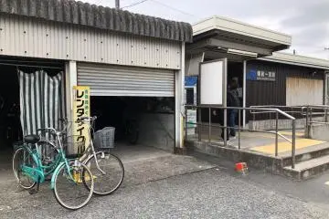 A côté de la gare, le loueur de vélo