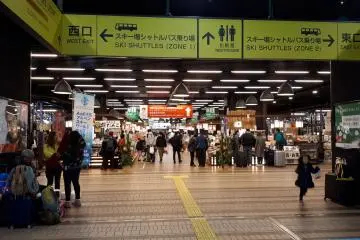 Right outside of the station's ticket gates