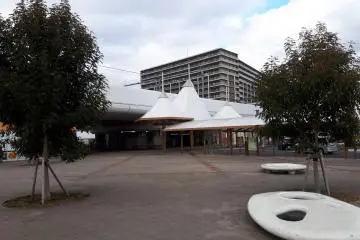 Path from Yashio Station and the local bus stops