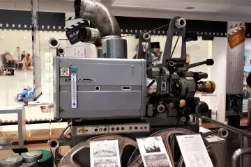 Camera on display in the museum