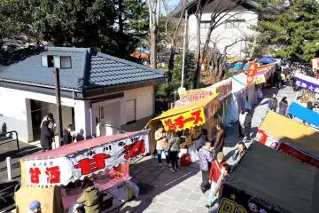 View of just a part of the street stalls from the station stairs
