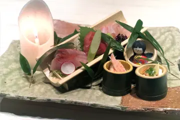 Appetiser & Sashimi with Bamboo