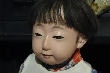 Antique doll at a gallery in Kyoto