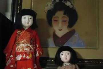 Antique doll at a gallery in Kyoto