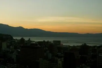 The beautiful sunset view from my window