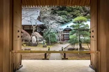 A final view of the front of this temple from outside the main road