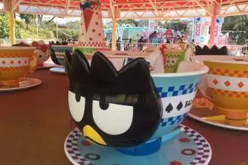 The coffee cup ride at the Hello Kitty land.