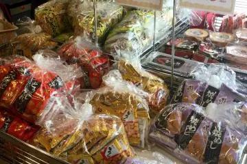 Bargain prices for huge bags of rice crackers.