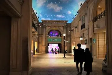 Prepare to enter a fantasy world as you go through Venus Fort to the Megaweb History Garage