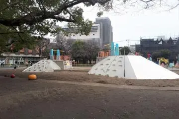 One of many jungle gym play areas