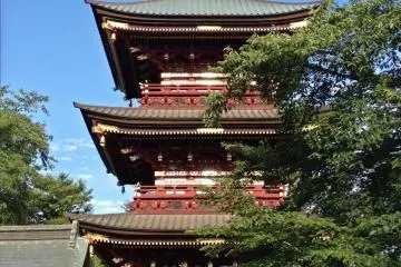 A three story pagoda built in the 18th century 