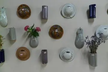 Pottery vases.