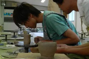 Students at work.