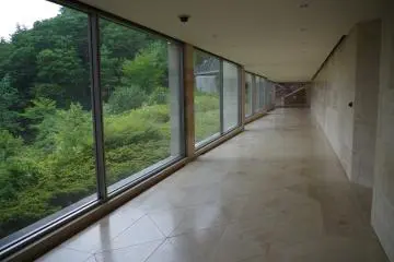 Glass is one of Pei's favourite materials and geometry one of his inspirations. Try to compare this museum design with the glass pyramid in Louvre.