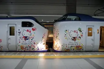The Haruka trains are too cute! (Photo: <a href="https://commons.wikimedia.org/wiki/File:JRW_series281%26271_connection.jpg" target="_blank" rel="noreferrer noopener nofollow">SEASONposter</a> / <a href="https://creativecommons.org/licenses/by-sa/4.0/deed.en" target="_blank" rel="noreferrer noopener nofollow">CC BY-SA 4.0</a>)