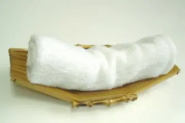 Oshibori napkins provided with the meal