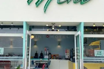 The exterior of the cafe